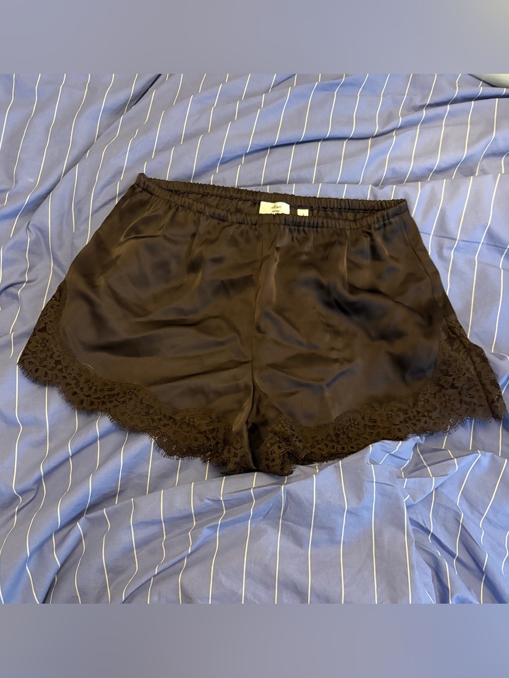 Aritzia - Brown Satin Lacy Shorts (small)